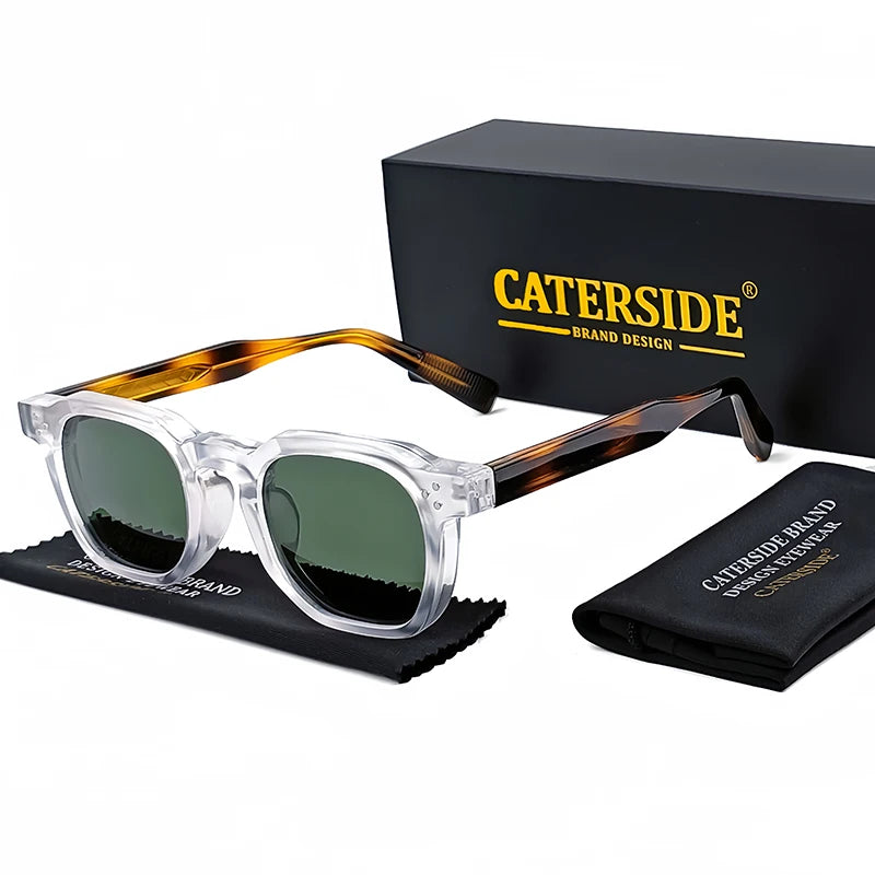 Occhiali Da Sole Retro Punk Quadrati Caterside Unisex Set Da 2 Pezzi Design Personalizzato Regalo Per Festival