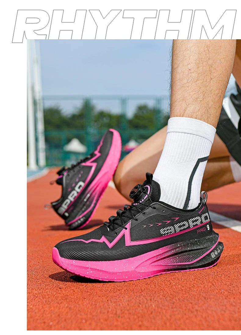 Scarpe Da Corsa Fluorescenti Con Piastra In Carbonio Per Maratona Leggere Traspiranti Antiscivolo Uomo Donna