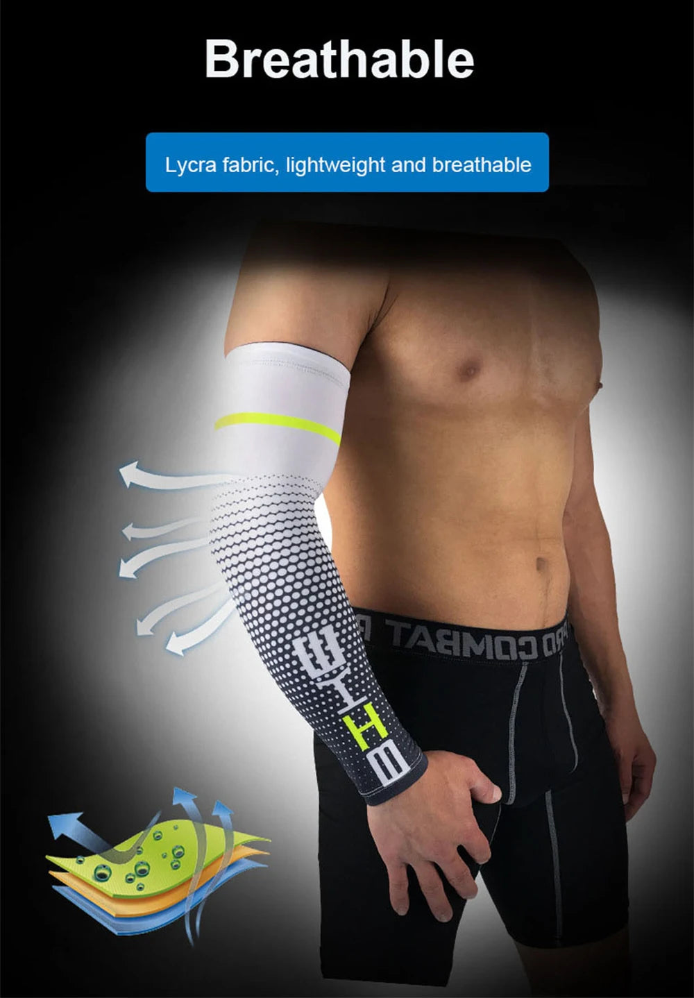 Maniche Braccia Ciclismo Unisex Rinfrescanti Protezione UV Solare Elastiche Per Corsa