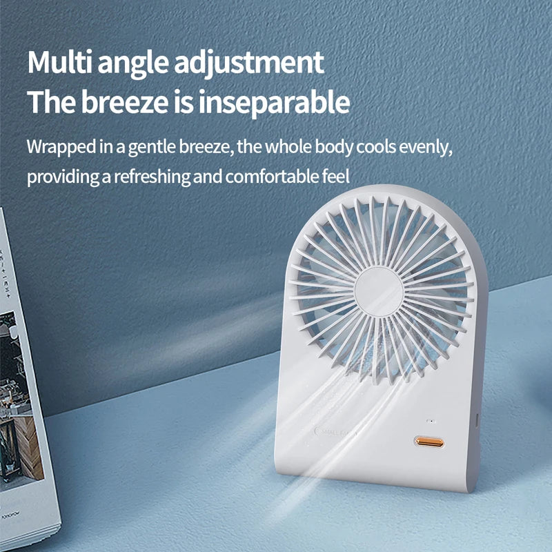 Ventilatore USB Portatile Ricaricabile per Studenti Dormitorio Pratico Compatto Efficiente