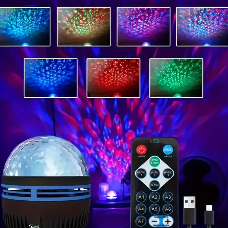 Proiettore LED Cielo Stellato Aurora Galaxy Light USB RGB 7 Modalità Telecomando Per Decorazione Festa Camera Da Letto