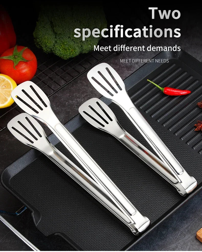 Pinze Per Alimenti In Acciaio Inossidabile 304 Barbecue Antiscivolo Per Cucina Clip Griglia Pesce Bistecca Pane