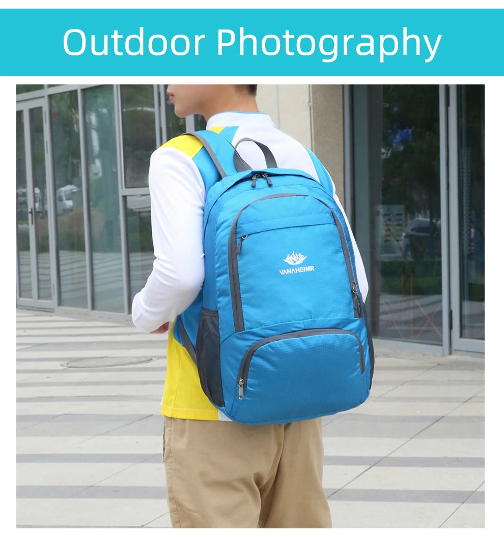 Zaino Pieghevole Da 23 Litri Ultraleggero Esterno Zaino Da Trekking Daypack Capienza Elevata Tessuto Idrorepellente