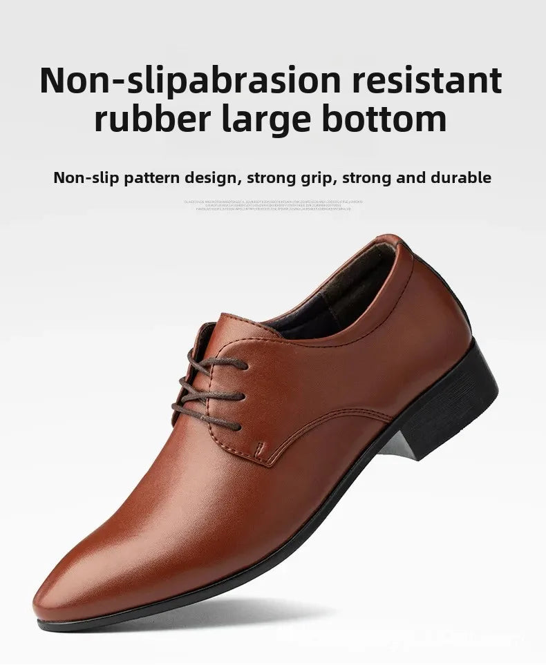 Scarpe Da Uomo In Pelle Primavera Autunno Formali Da Lavoro Punta A Punta Traspiranti Pelle Verniciata Rossa Lucida