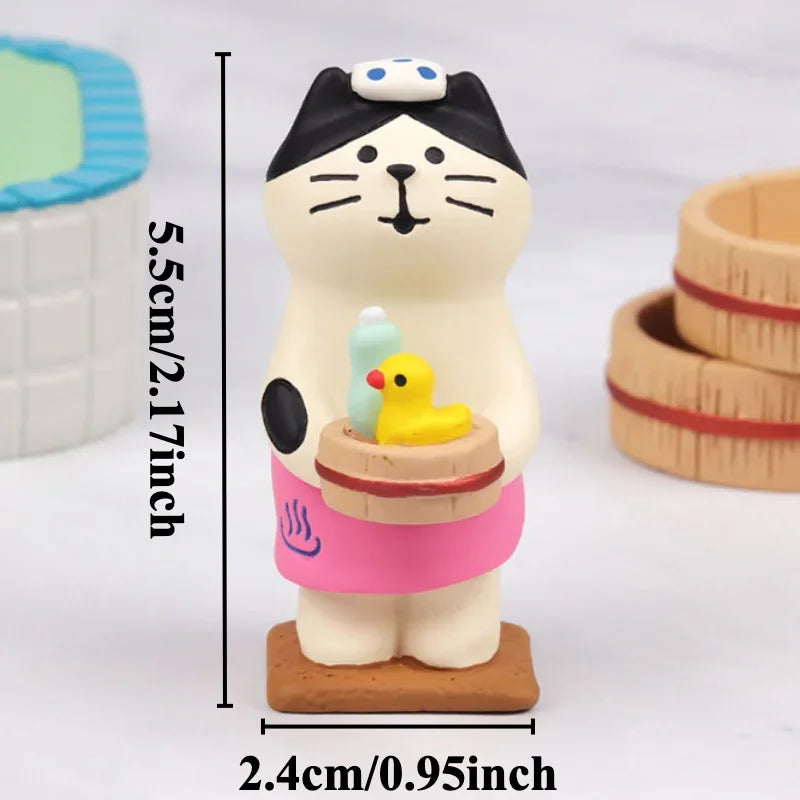 Gatto Limone In Resina Miniatura Pomelo Bath Series Decorazione Da Scrivania Regalo In Stile Giapponese Per Bambini 2024
