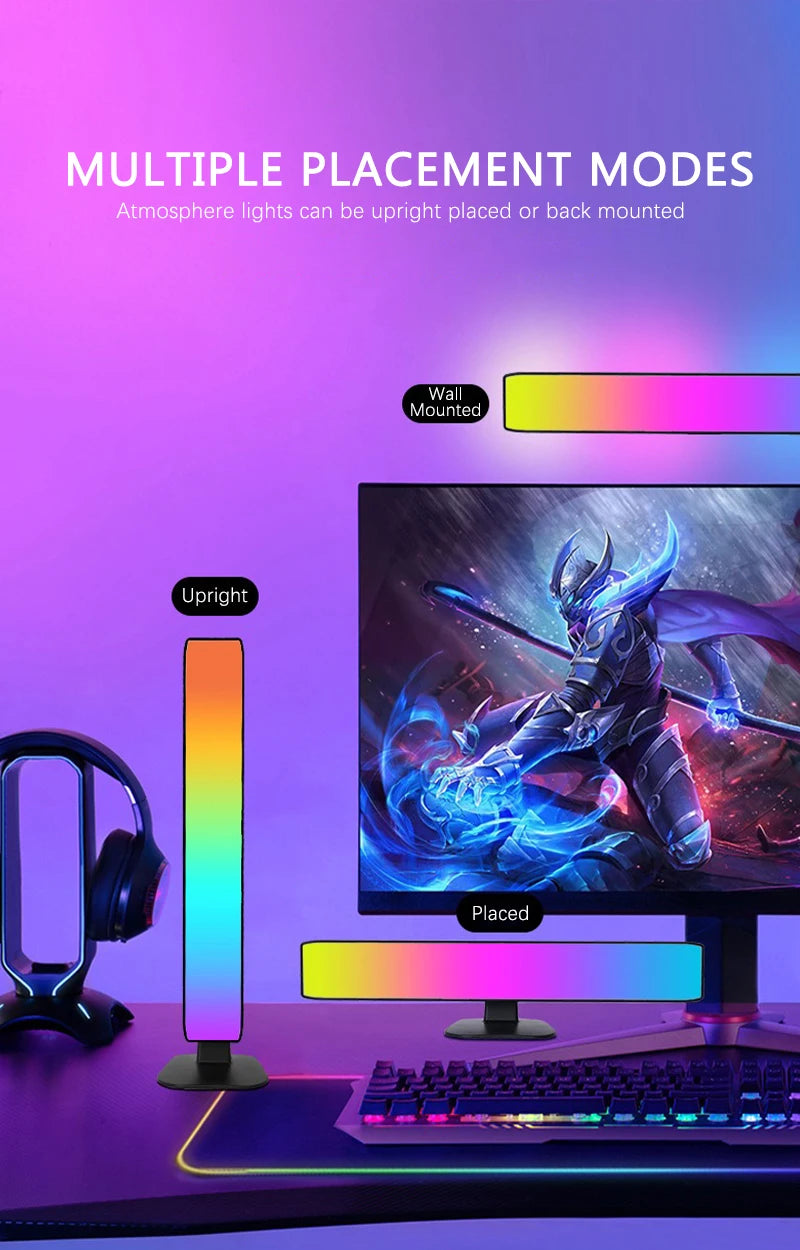 Luce Atmosfera Intelligente Tuya Controllo Remoto App RGB Lampada Da Tavolo Per Computer TV Gioco Musica Ritmo Decorativa
