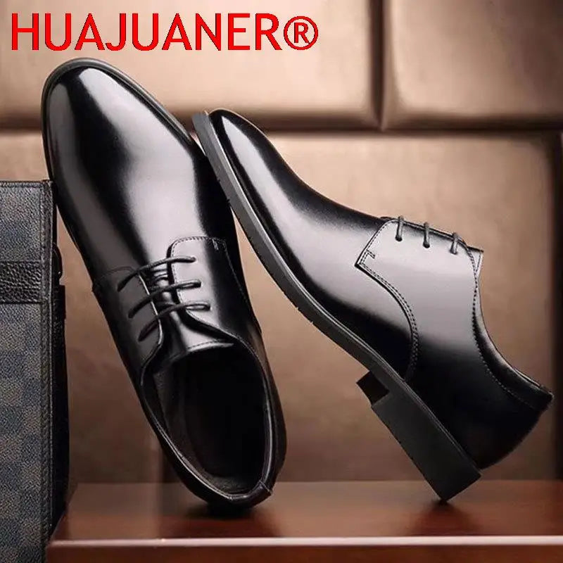 Scarpe Da Uomo In Pelle Traspiranti Nero Con Fondo Morbido Ideali Per Primavera E Autunno Scarpe Casual Da Lavoro