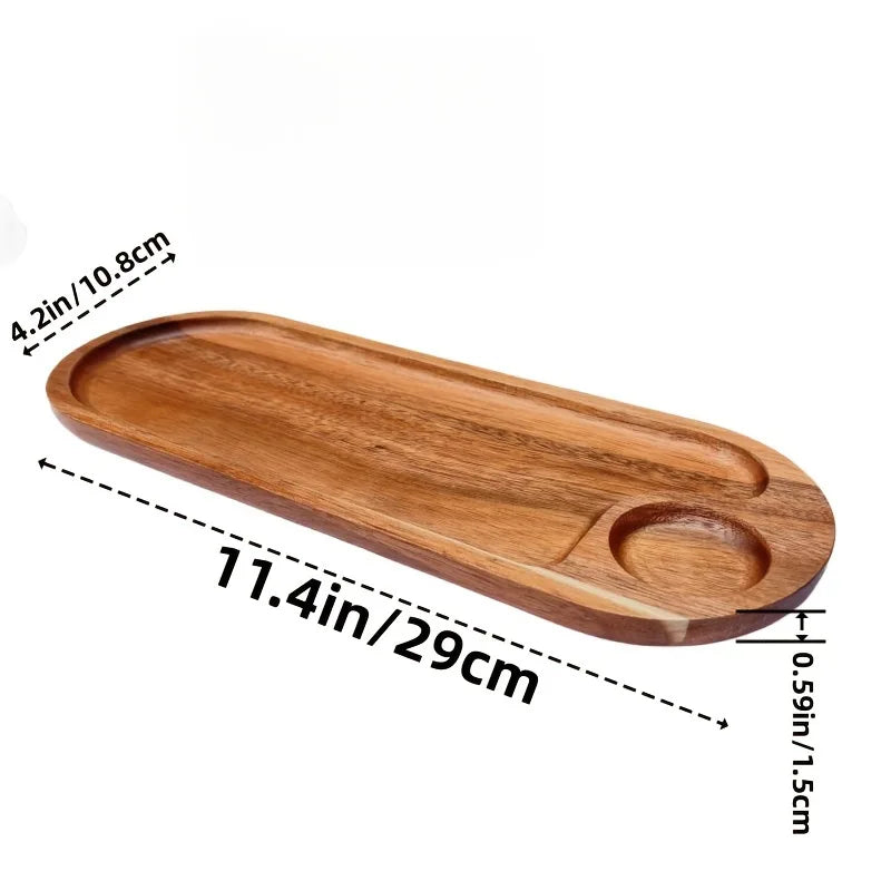 Piatto Di Frutta Giapponese In Legno Massello Rotondo Vassoio Snack Multidimensionale Ad Alto Valore Allingrosso