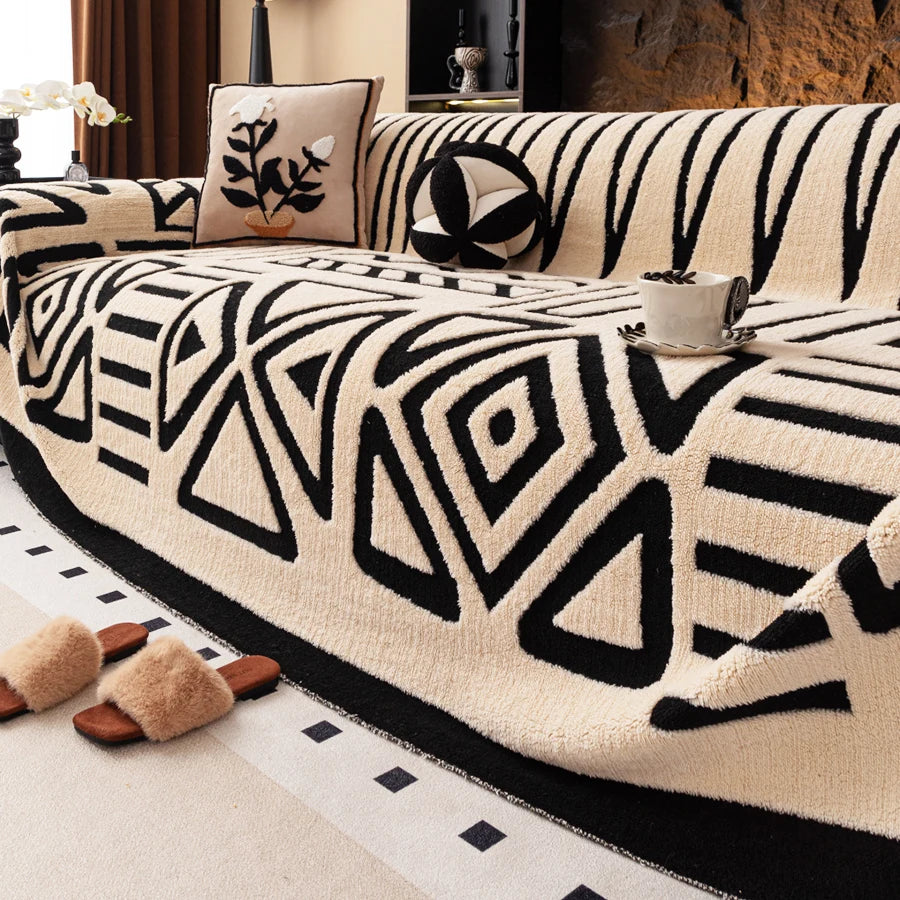 Protezione Per Divano In Stile Bohémien Nuovo Coperta Vintage Intrecciata Antiscivolo Adatta A Divani E Animali Lux