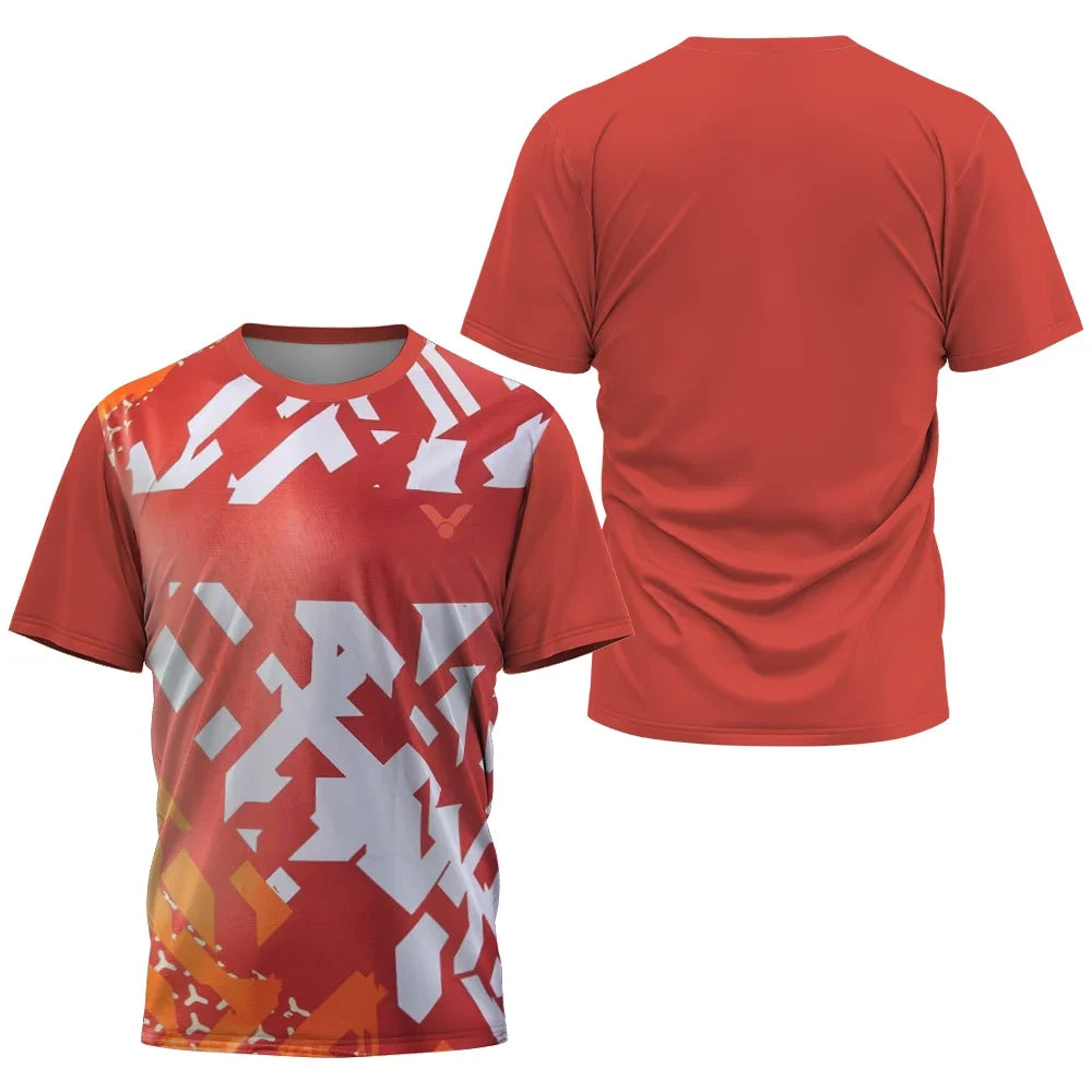 Tshirt Traspirante 2025 Badminton Tennis Uomo Abbigliamento Sportivo Esterno Maniche Corte Morbido Top Fitness