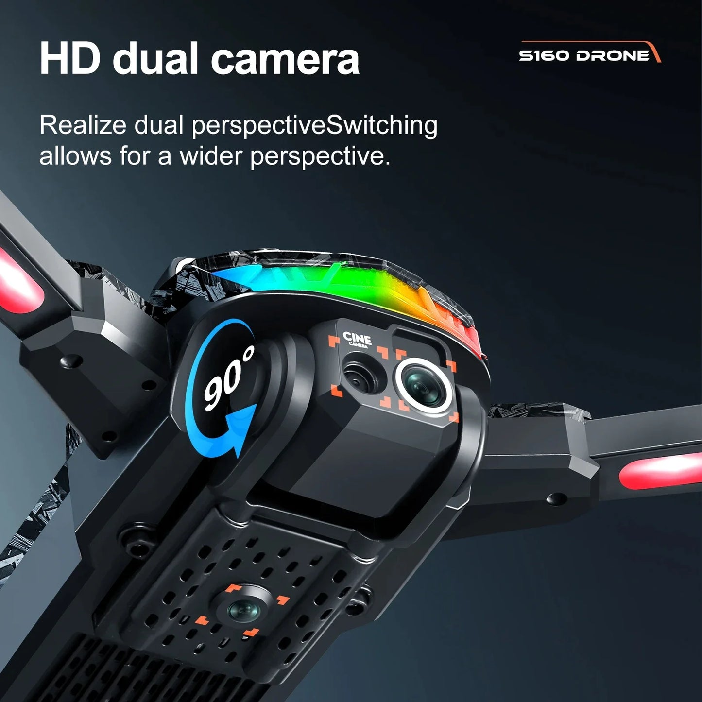 Drone Professionale 4K S160 Con Doppia Fotocamera FPV WIFI Evitamento Ostacoli Controllo Remoto RC