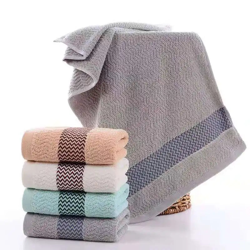 Set Da 2 Asciugamani Viso Ispessiti In Cotone Puro Morbidi E Ad Asciugatura Rapida