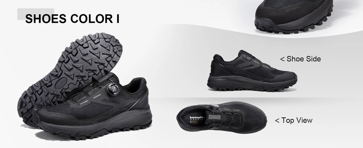 Baasploa Scarpe Da Trekking Uomo Traspiranti In Rete Antiscivolo Elevazione Comfort Outdoor