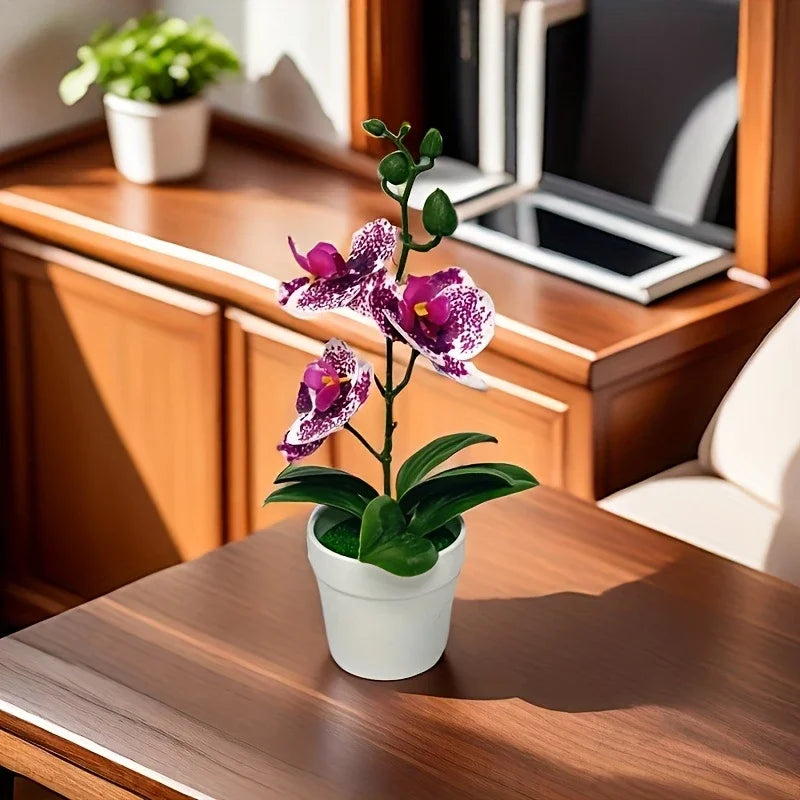 Orchidea Artificiale Decorazione Per Casa E Ufficio Espositore Da Tavolo Decorazione Floreale D'Ingresso Non Sbiadisce
