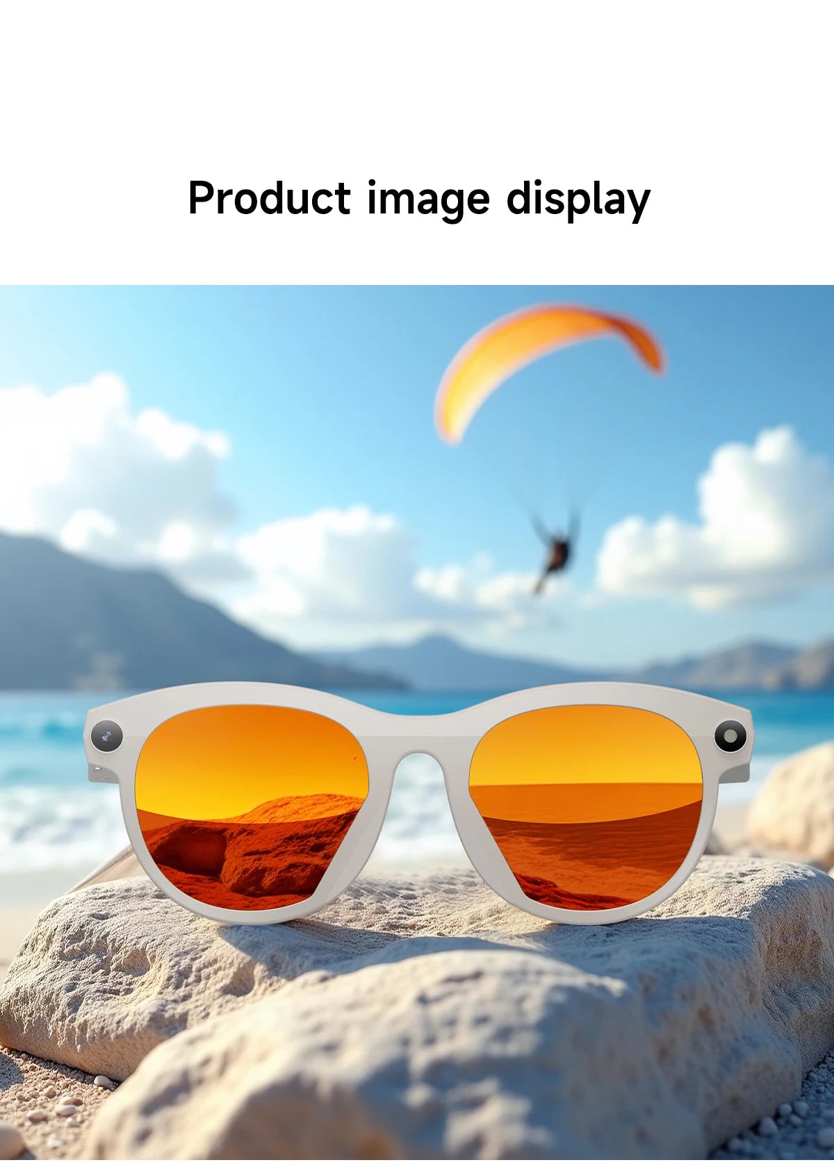 Senbono AI Occhiali Intelligenti Con Fotocamera Per Foto Video Chiamate Musica Sport Bluetooth Traduttore Per Uomo Donna