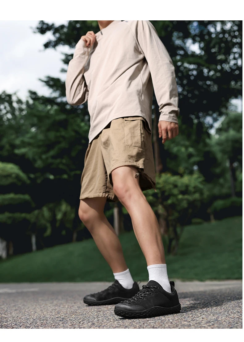 Scarpe Unisex Punta Larga A Piedi Nudi Minimaliste In Pelle Artificiale Zero Drop Slip On Per Esterni Passeggio