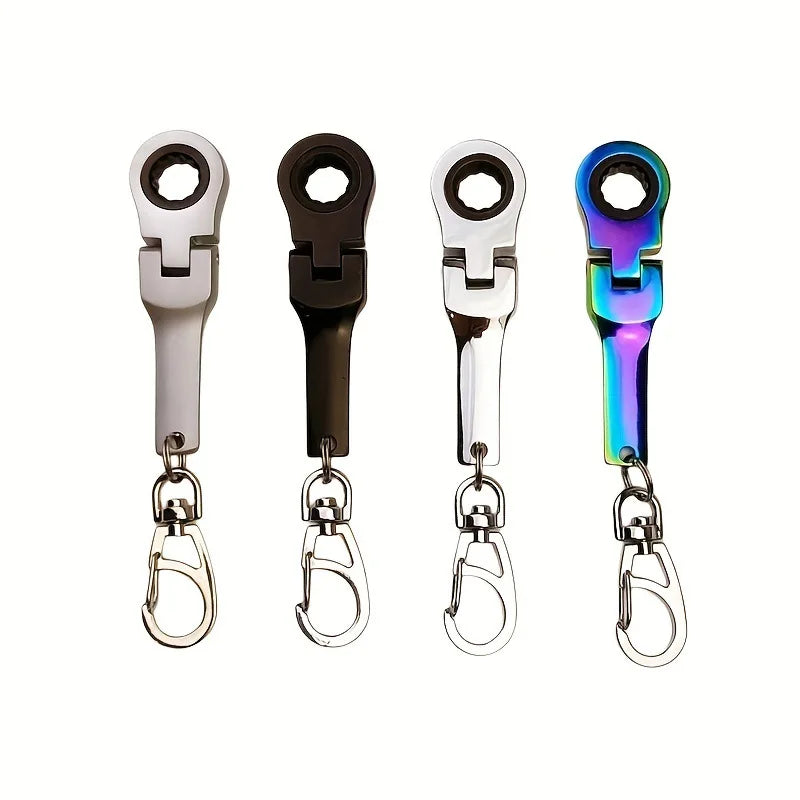 Chiave A Cricchetto Mini Da 10 Mm JDM Portachiavi In Metallo Con Anello Regolabile Strumento Da Corsa