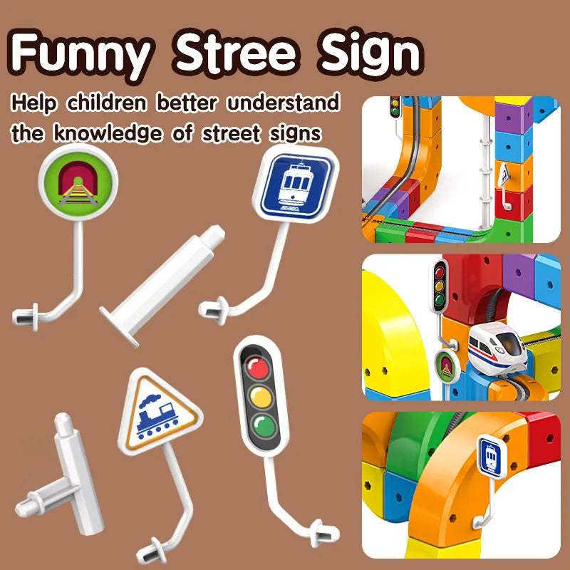Treno Magico DIY Educativo Per Bambini Forme Multiple