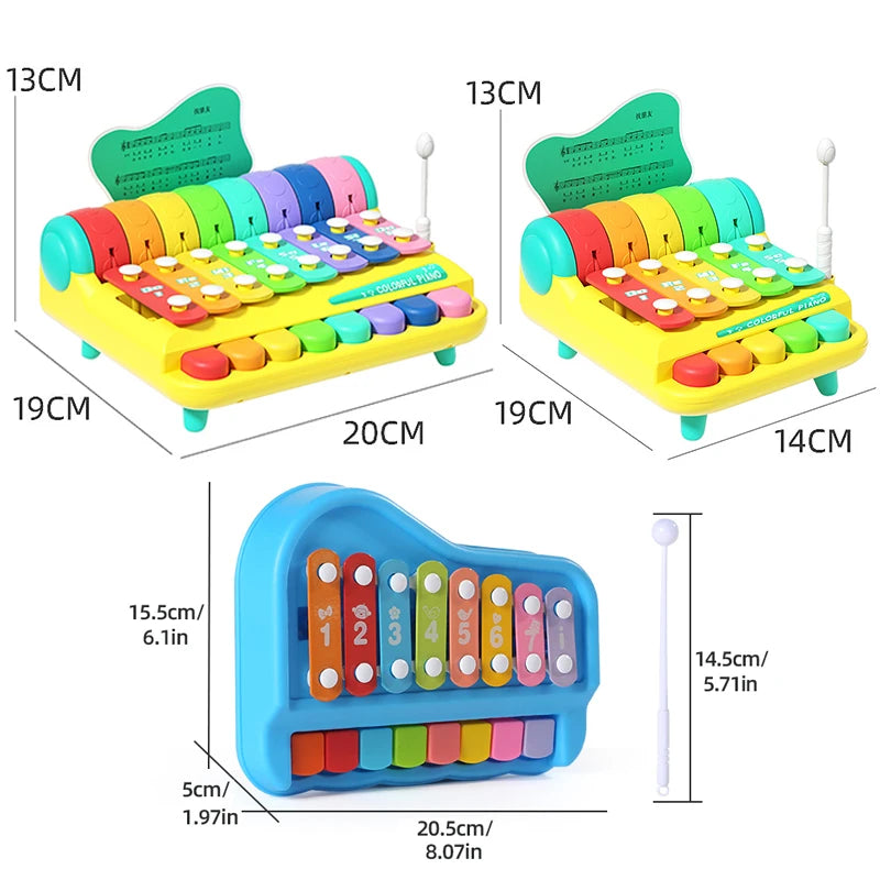 Xilofono Educativo Montessori Per Bambini A 8 Toni Strumenti Musicali Giocattoli Percussione Per 0 3 Anni