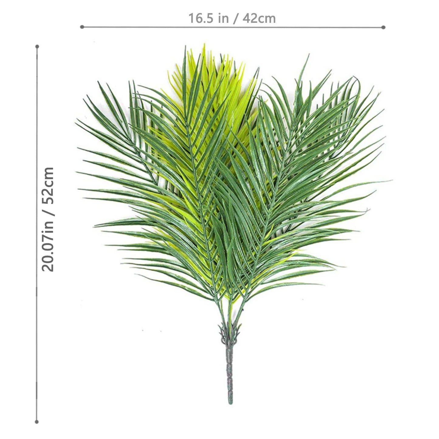 Palma Artificiale Tropicale Con Rami Di Foglie In Plastica Verde Per Decorazione Giardino Esterno Misure 50 90 120 Cm