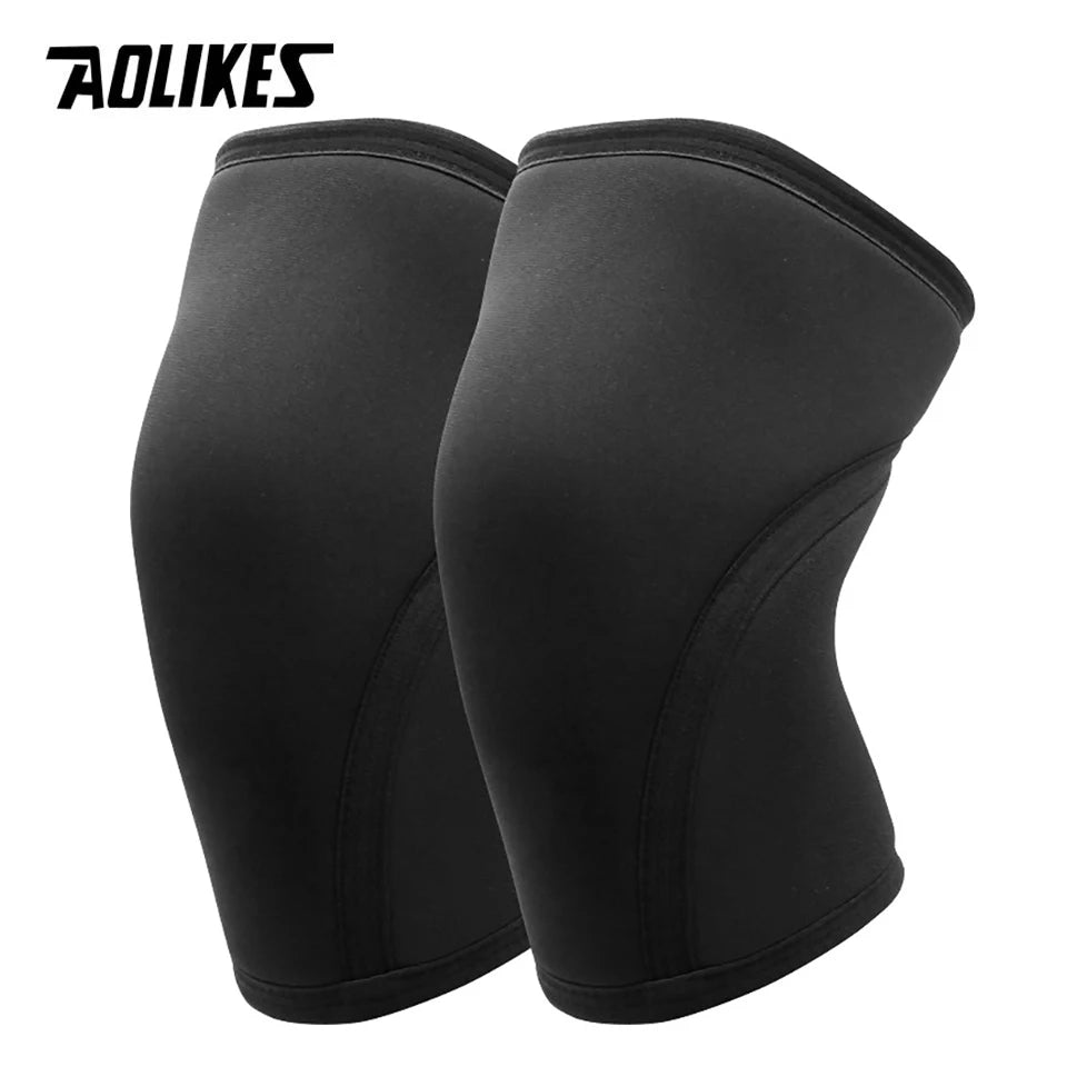 Ginocchiere Neoprene 7 Mm Aolikes Stabilità Protezione Comfort Sollevamento Pesi CrossFit Per Atleti