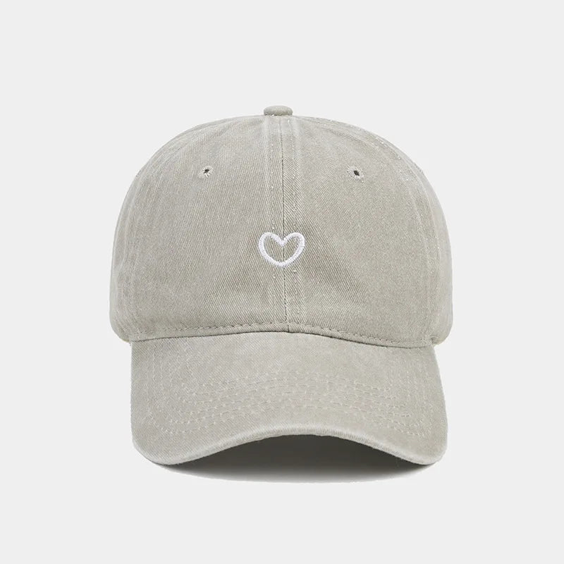 Cappello Da Baseball In Cotone Lavato Unisex Ricamato Con Amore Retro Protezione Solare Per Donna E Uomo