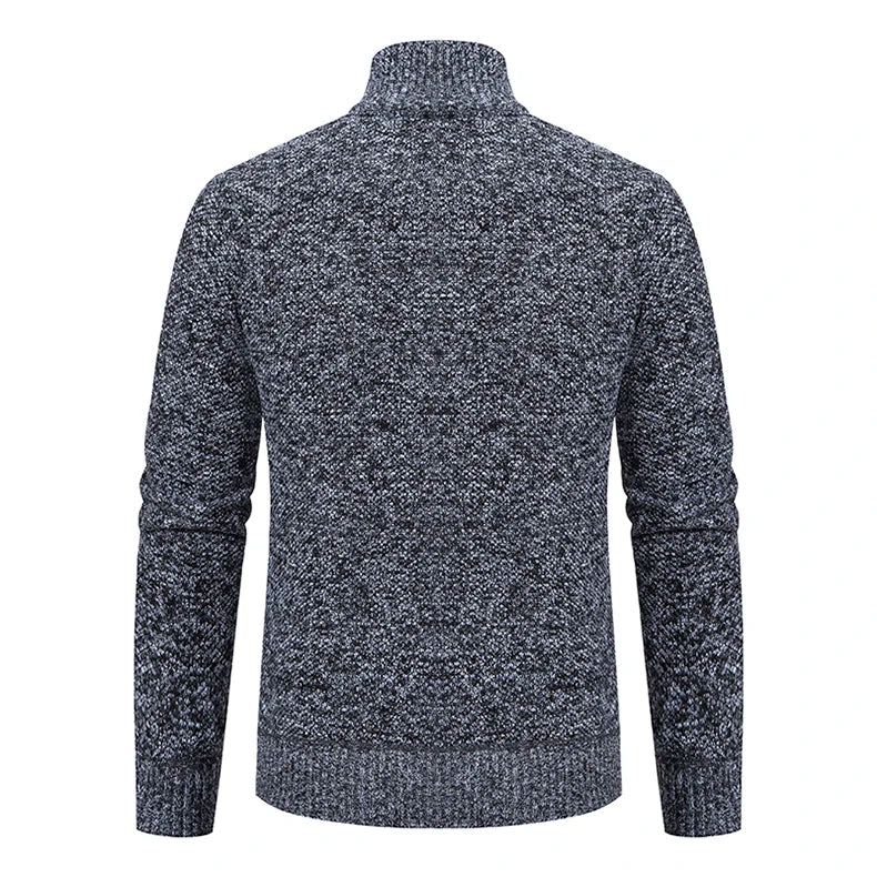 Cappotto Sportivo Casual Da Uomo In Jersey Autunno Inverno Con Colletto Alla Coreana E Cerniera Frontale In Pile
