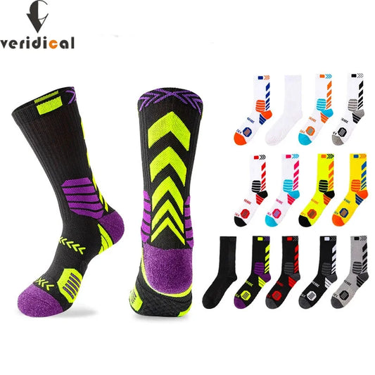 Elite Sport Calzini Da Basket Compressione Corsa Uomo Nero Traspiranti Per Ciclismo Escursionismo Professionale