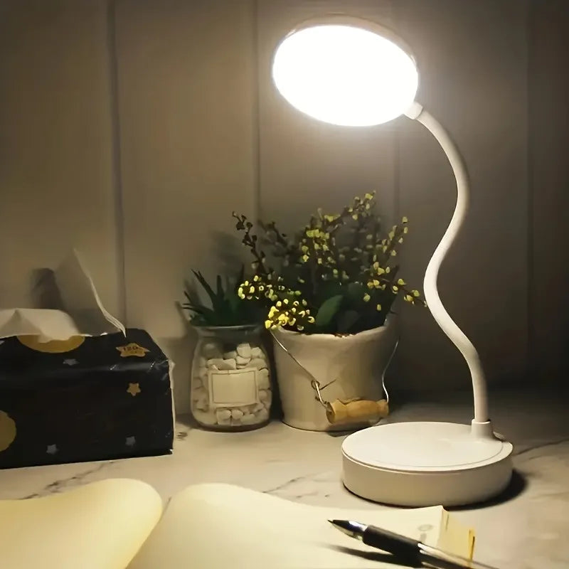 Lampada Da Scrivania LED Flessibile Con Dimmer A Tre Livelli USB Luce Bianca Calda Per Casa Ufficio Studio