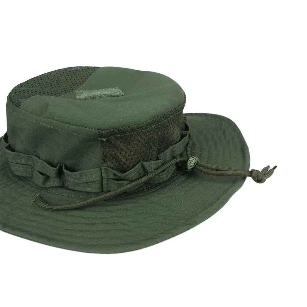 Cappello Boonie Camouflage Protezione Solare Traspirante Antivento Uomo Per Escursionismo Pesca Caccia