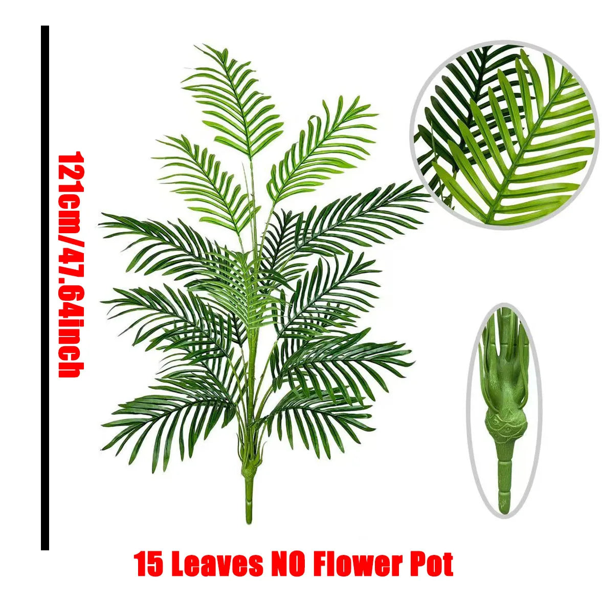 Palma Artificiale Grande 65-128 Cm Con Foglie Piante Finte In Plastica Ramo Monstera Decorazioni Domestiche