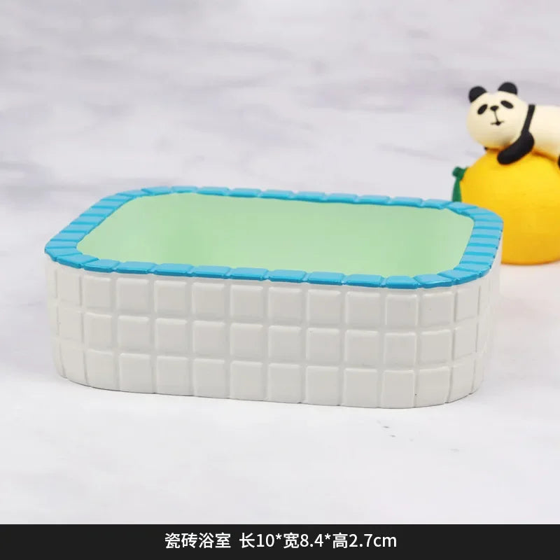 Gatto Limone In Resina Miniatura Pomelo Bath Series Decorazione Da Scrivania Regalo In Stile Giapponese Per Bambini 2024