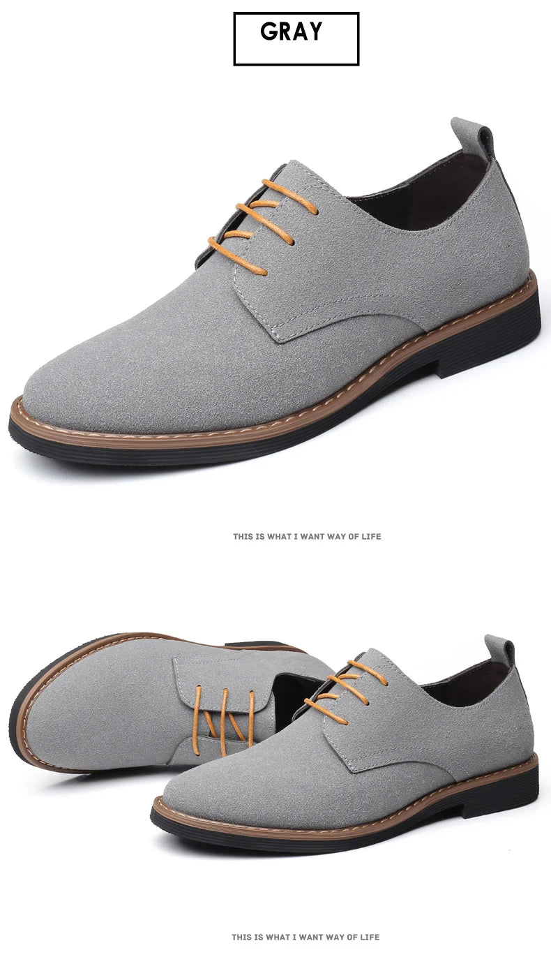 Scarpe Eleganti Da Uomo In Pelle Scamosciata Oxford Mocassini Derby Lusso Casual Classiche