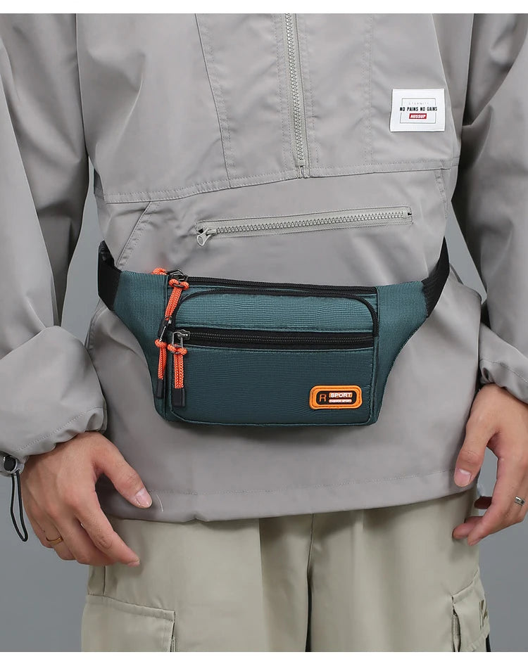 Marsupio da Uomo Impermeabile Unisex Borsa a Tracolla per Corsa e Attività Leggero e Resistente