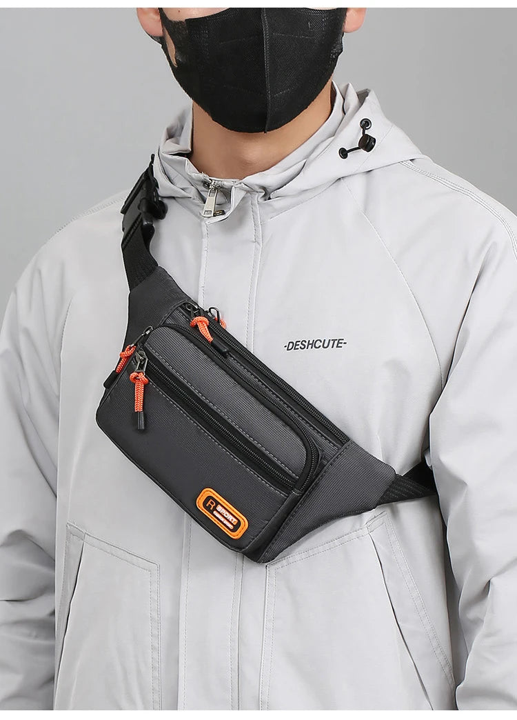Marsupio da Uomo Impermeabile Unisex Borsa a Tracolla per Corsa e Attività Leggero e Resistente