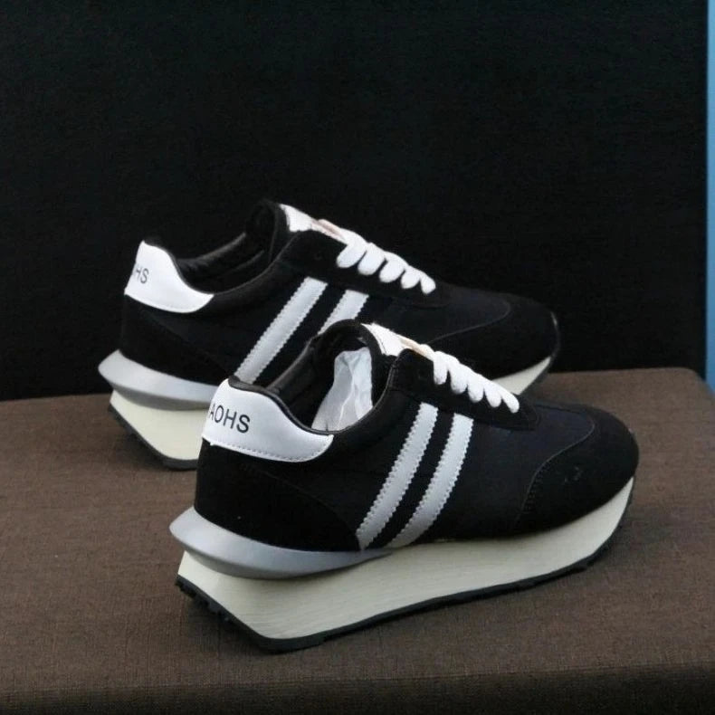 Scarpe Da Ginnastica Casual Uomo Donna Con Piattaforma Maggiorata Traspirante In Pelle Retro
