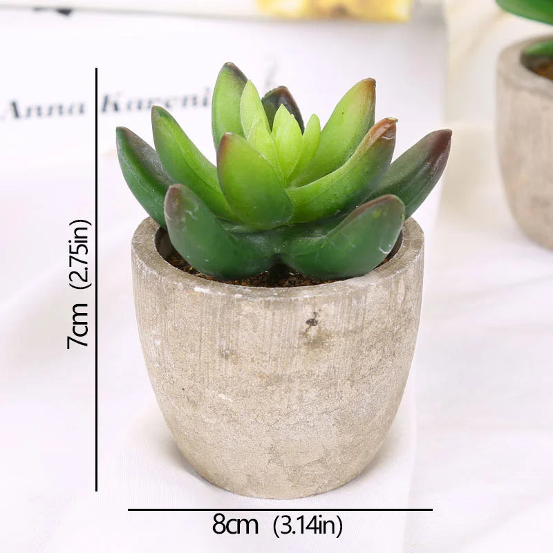 Mini Piante Succulente Artificiali Sempreverdi In Vaso Piccolo Per Ufficio Casa Decorazioni Da Tavolo Fiori Finti