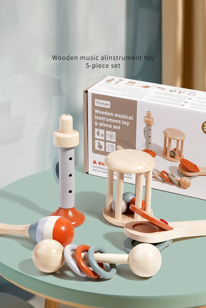 Set Strumenti Musicali In Legno Per Bambini 2-4 Montessori