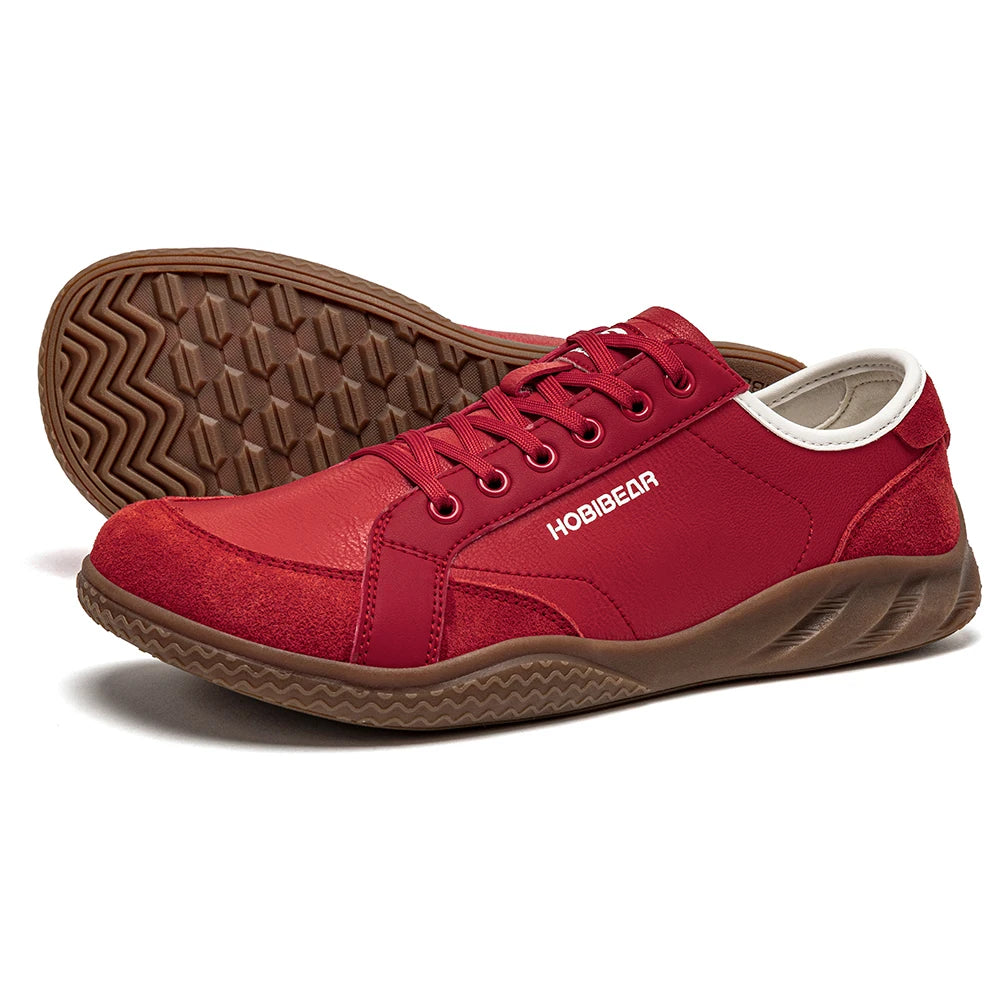 Hobibear Scarpe Barefoot Unisex Punta Larga Leggere In Pelle Sintetica Con Blocchi Di Colore Per Passeggio Casual