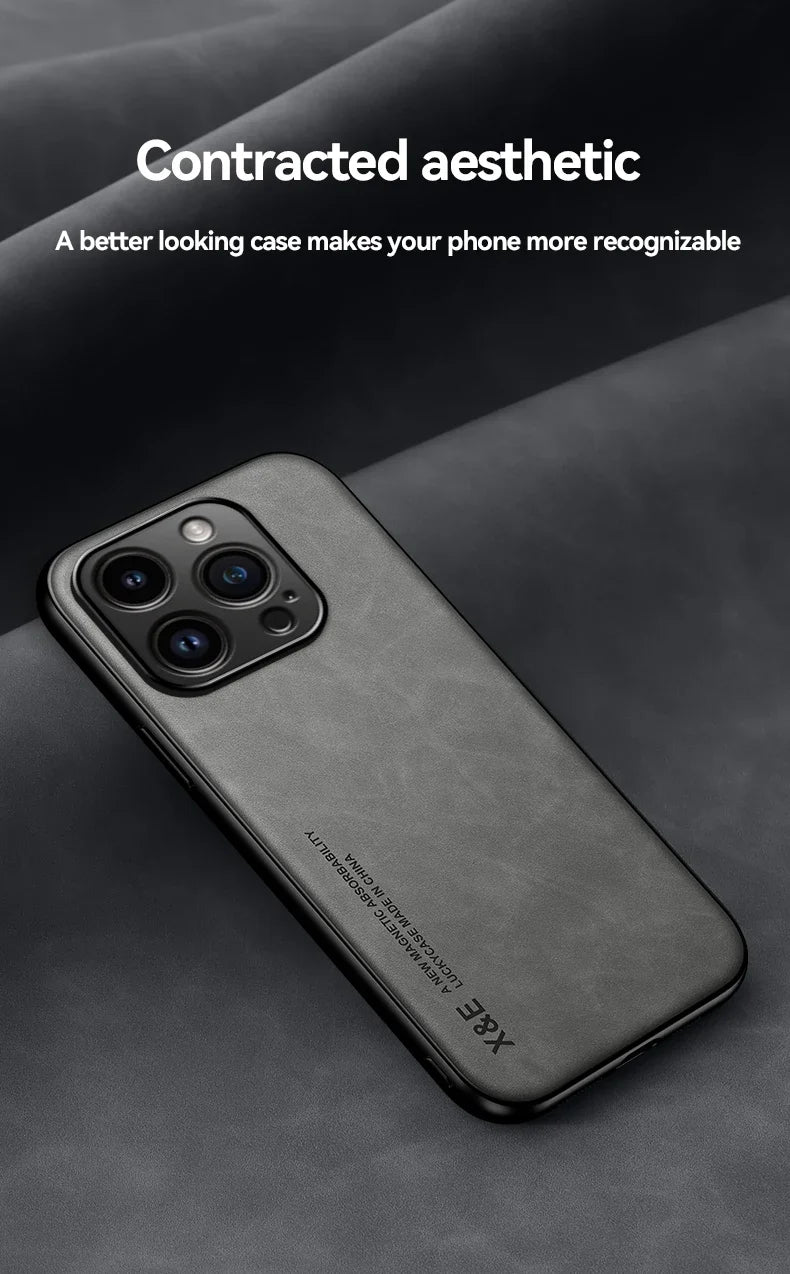 Custodia Protettiva Di Lusso Per iPhone 7 8 11 Pro Max Plus Mini 12 13 14 15 16 16e 17 Con Supporto Auto Magnetico