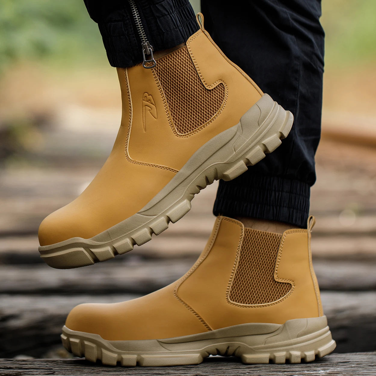 Scarpe Da Lavoro Antinfortunistiche Resistenti All Acqua Uomo Stivali In Pelle Con Testa In Acciaio Marrone