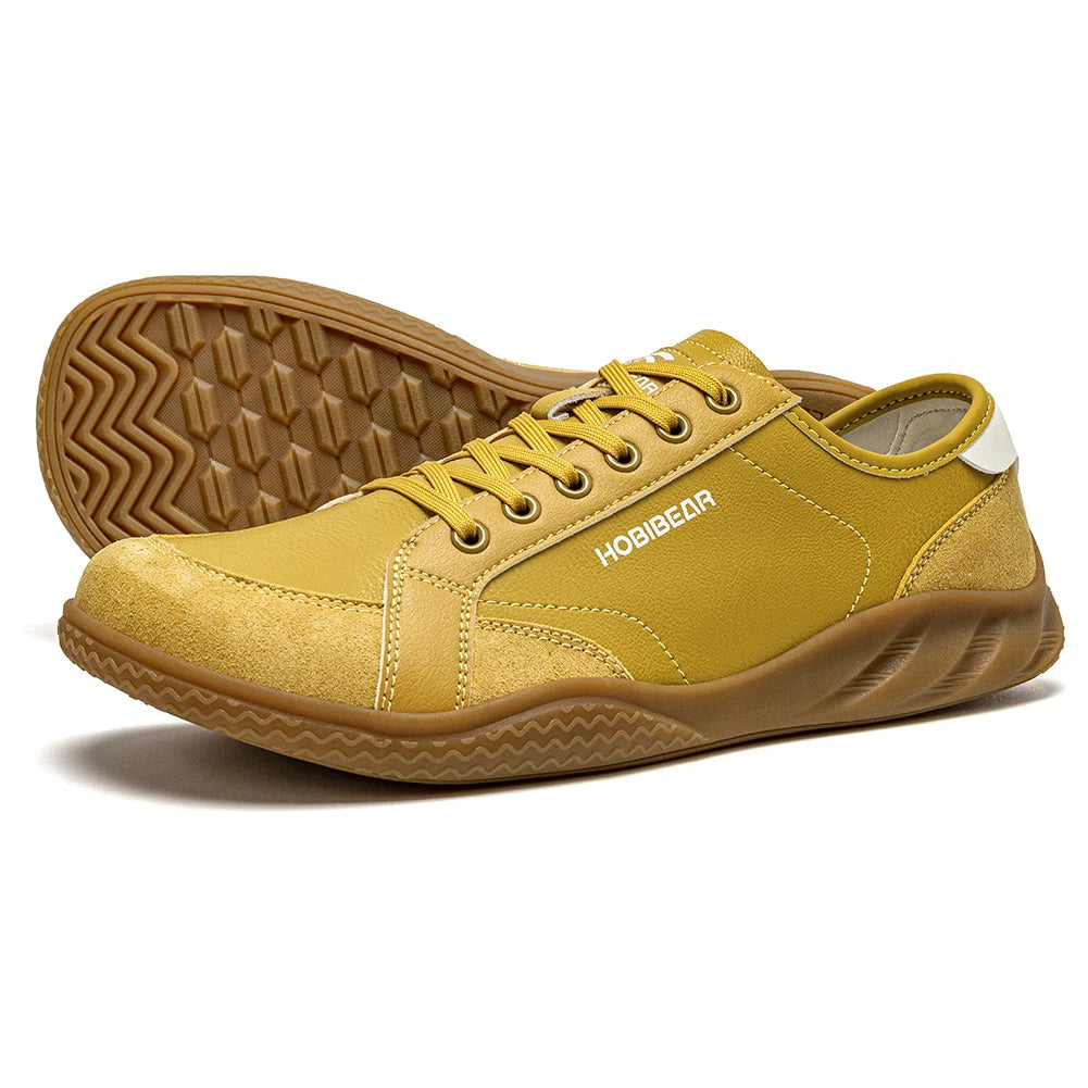 Hobibear Scarpe Barefoot Unisex Punta Larga Leggere In Pelle Sintetica Con Blocchi Di Colore Per Passeggio Casual