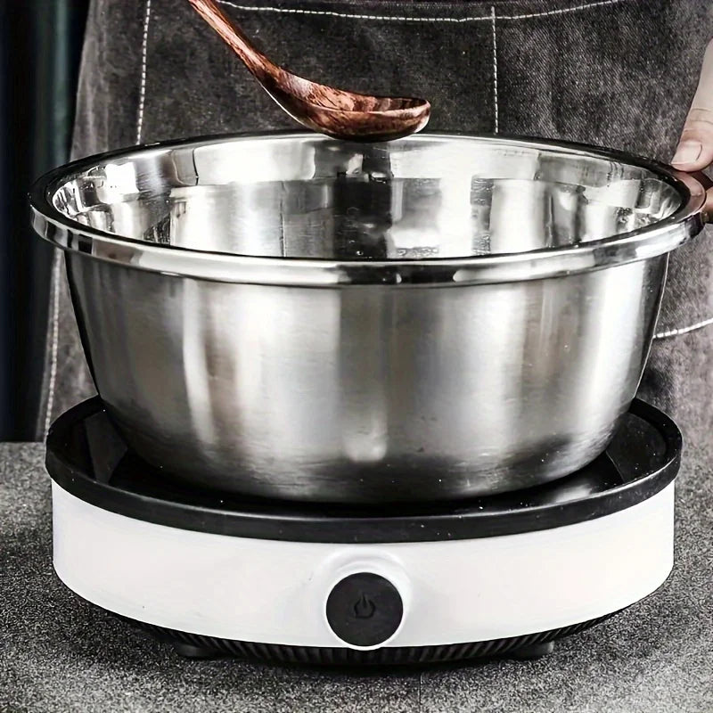 Kit Da Cucina 3 Pezzi Con Ciotola Inox Per Mescolare E Affettatrice Per Verdure Per Pulire E Affettare Frutta