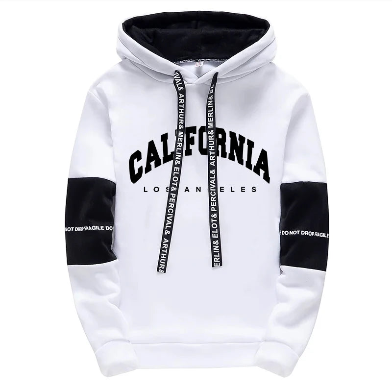 Tuta Sportiva Uomo Con Felpa E Pantaloni Con Cappuccio Stampa Di Qualità Primavera Casual Abbigliamento All Aperto
