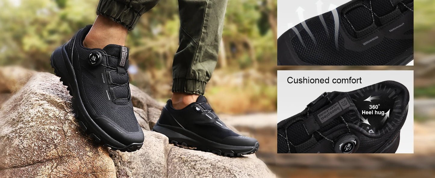 Baasploa Scarpe Da Trekking Uomo Traspiranti In Rete Antiscivolo Elevazione Comfort Outdoor