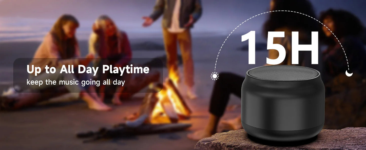 Mini Altoparlante Portatile Wireless Con Ricarica USB Stereo HD E Bassi Potenti Ideale Per Eventi All'Aperto