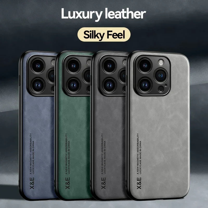 Custodia Protettiva Di Lusso Per iPhone 7 8 11 Pro Max Plus Mini 12 13 14 15 16 16e 17 Con Supporto Auto Magnetico