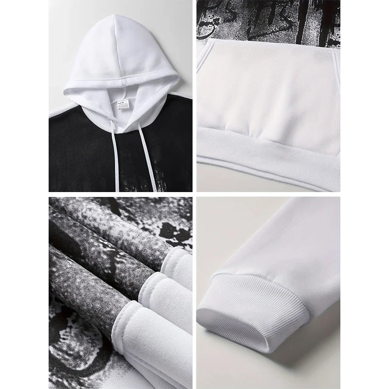 Felpa Con Cappuccio Da Uomo Stampata In Italia Athleisure Autunno Inverno Maniche Lunghe Alta Qualità 2025