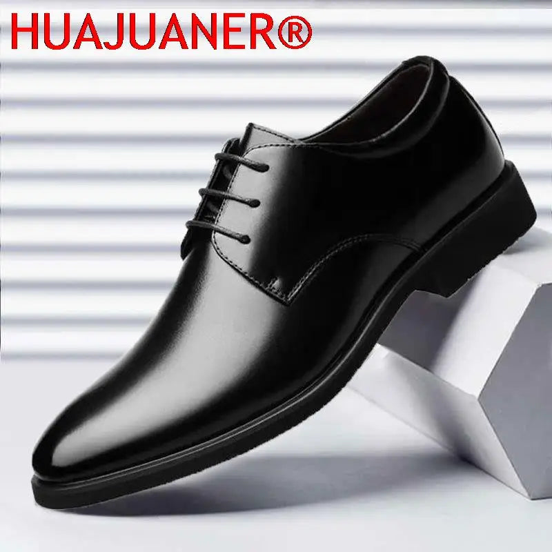 Scarpe Da Uomo In Pelle Traspiranti Nero Con Fondo Morbido Ideali Per Primavera E Autunno Scarpe Casual Da Lavoro