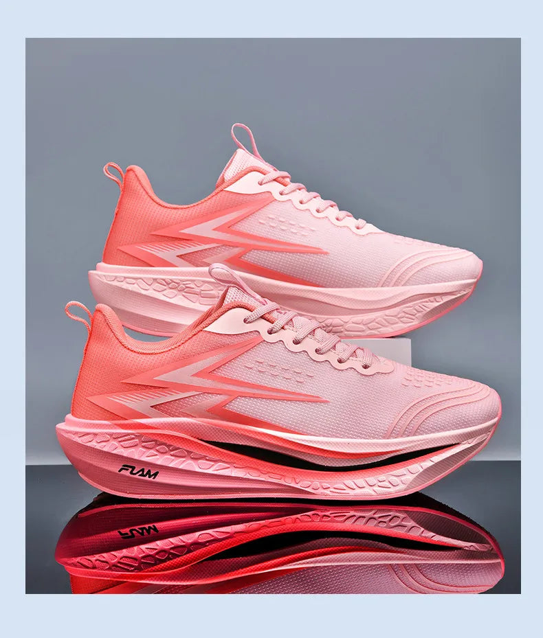 Scarpe Da Corsa Uomo E Donna Leggere Traspiranti Per Maratona Con Bordo In Carbonio Scarpe Sportive Di Tendenza